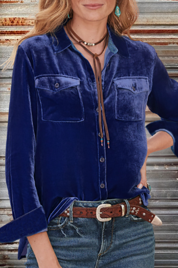 Velvet Button Down Shirts