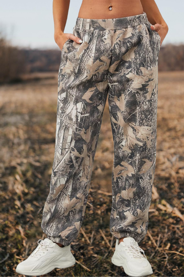 Camo High Waisted Baggy Pants