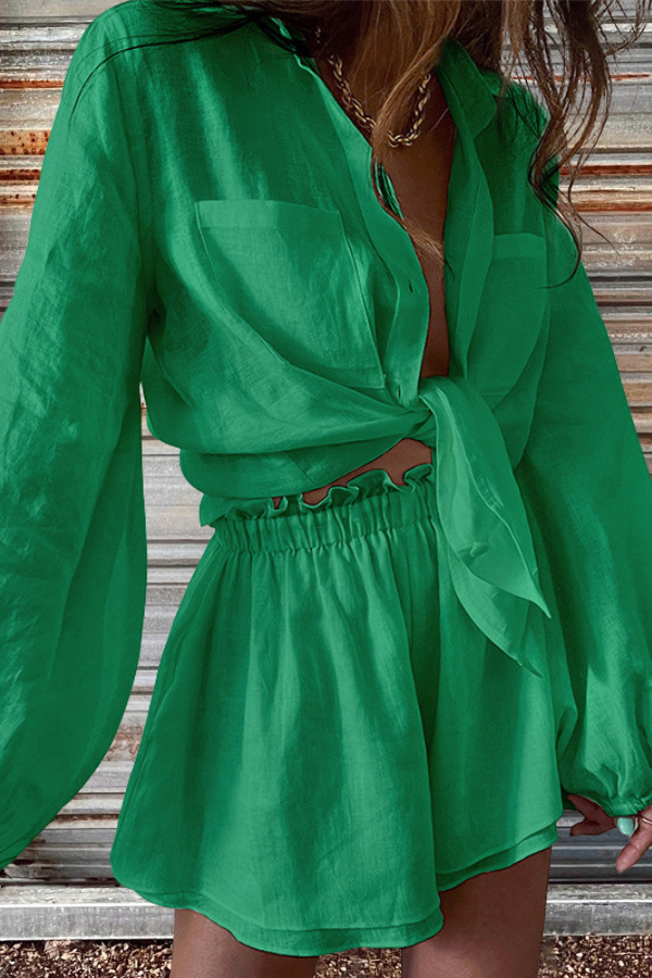 Two Piece Double Lined Shorts Set