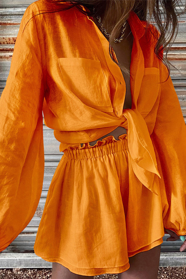 Two Piece Double Lined Shorts Set