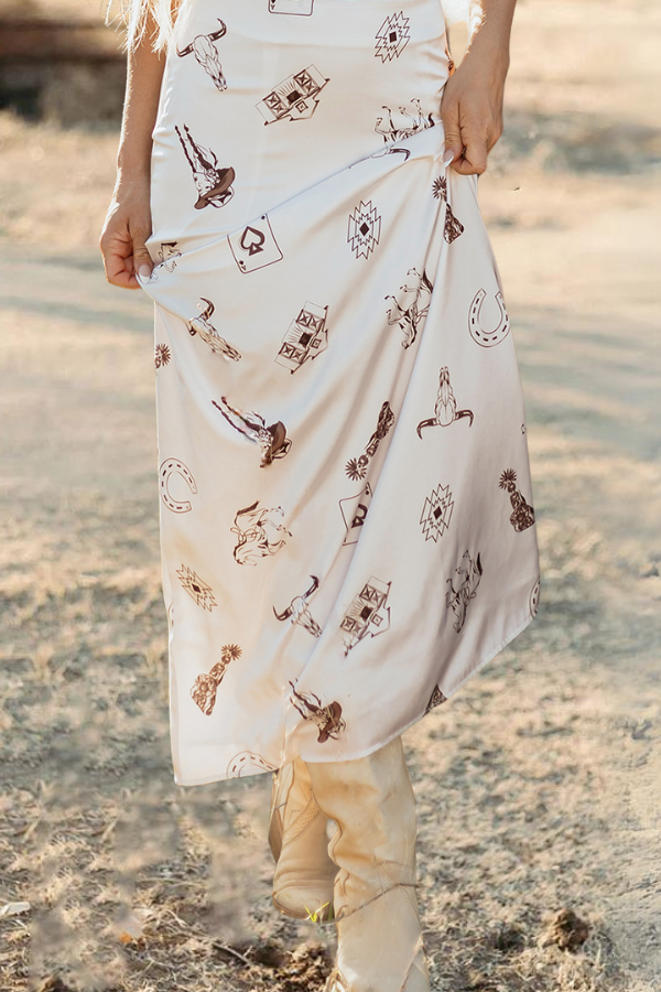Western Cowgirl Graphics Skirt