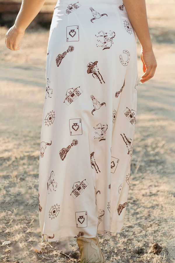 Western Cowgirl Graphics Skirt