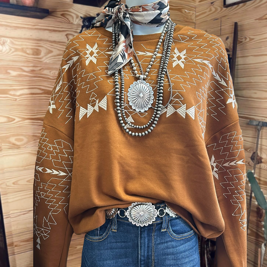 Saddle Ranch Embroidered Sweatshirt