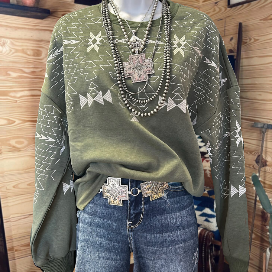Saddle Ranch Embroidered Sweatshirt