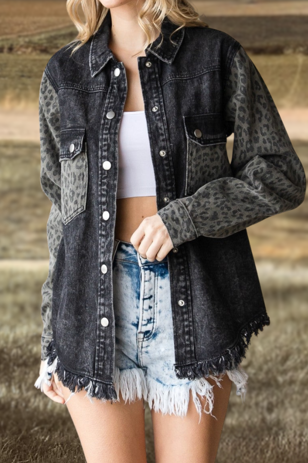 Leopard Denim Shirt