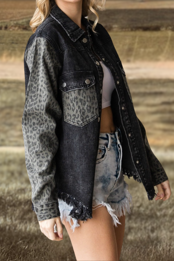 Leopard Denim Shirt