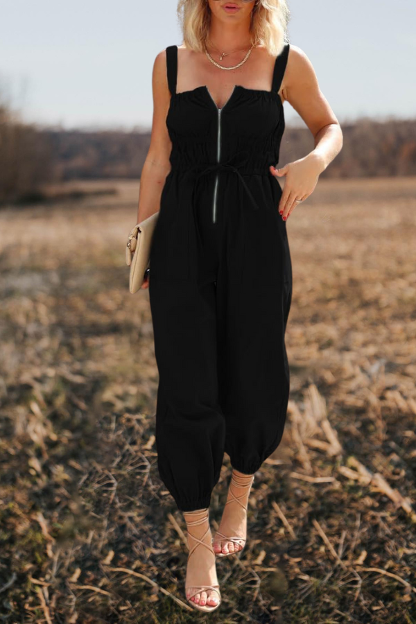 Cargo Overall Wide Leg Jumpsuit