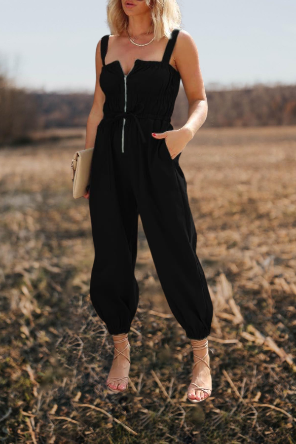 Cargo Overall Wide Leg Jumpsuit