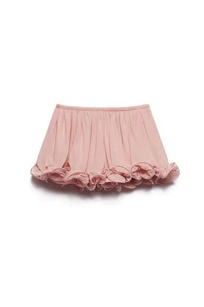 Potential Ruffled Sleeveless Chiffon Suit