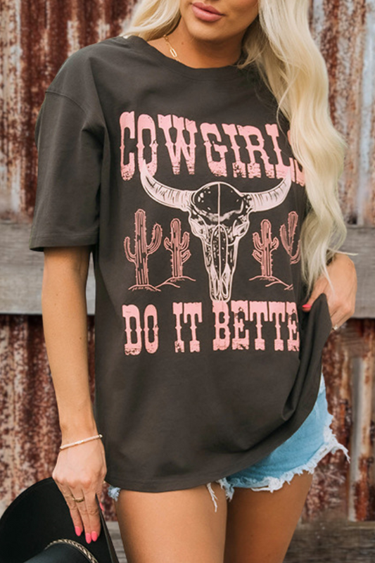 Cowgirls Do It Better Black Tees