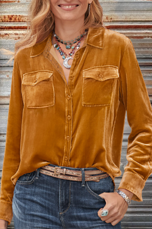 Velvet Button Down Shirts