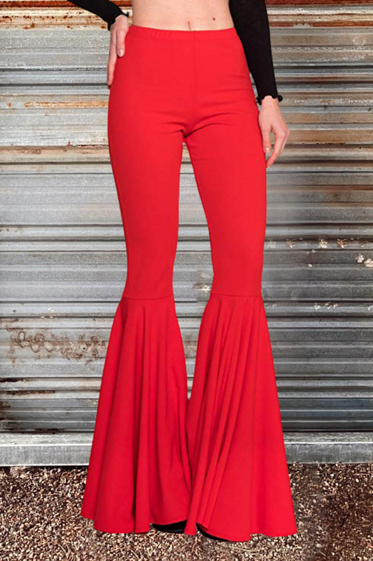 Stylish Pleated Flared Pants