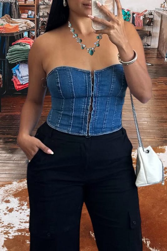 Shape Blue Back Denim Corset