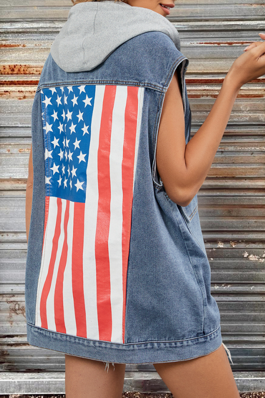 Land Of Liberty Flag Denim Jacket