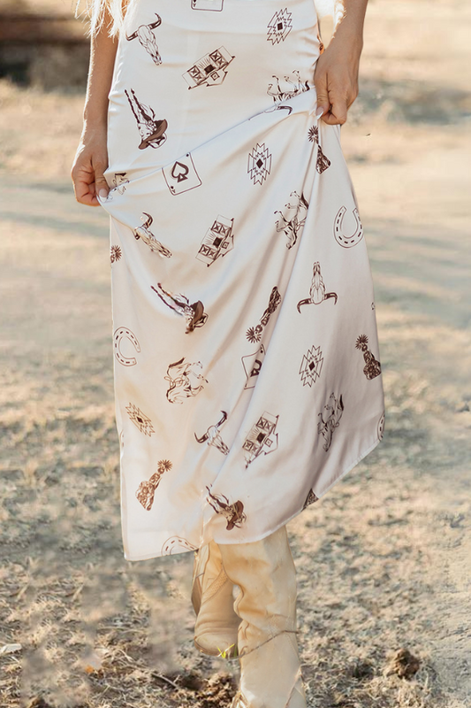 Western Cowgirl Graphics Skirt