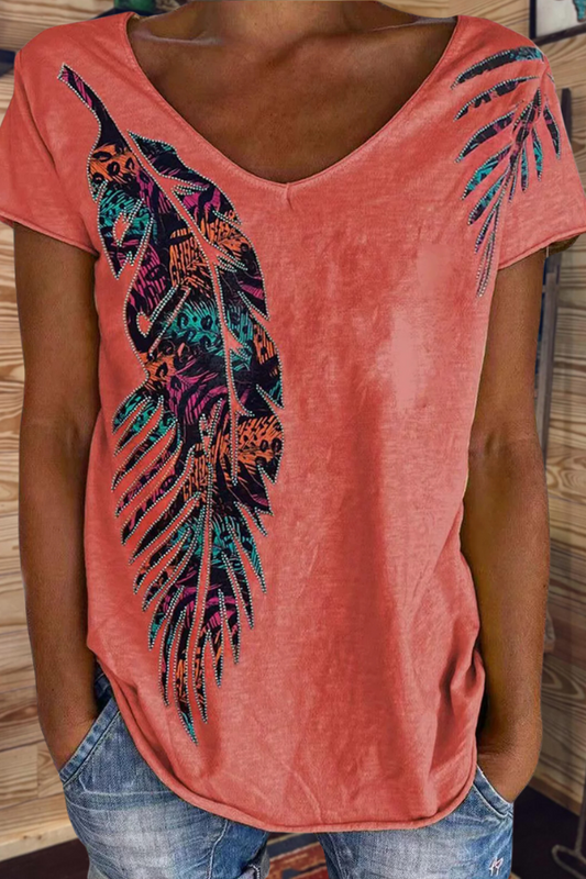 Feather Long Sleeve T Shirt