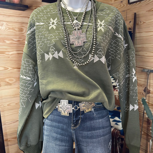 Saddle Ranch Embroidered Sweatshirt