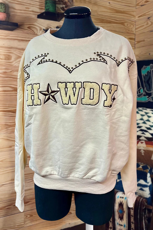 Howdy Towel  Stitching Sweatshirt
