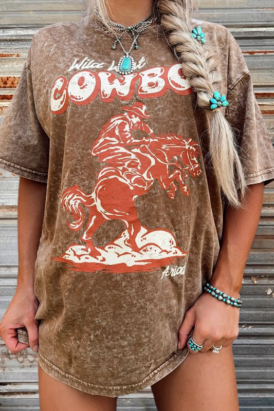 Wild Short Sleeve Oversize Shirt Tee