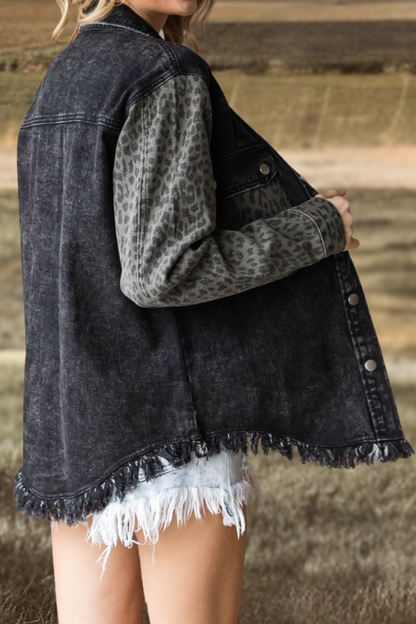 Leopard Denim Shirt